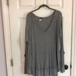 Free People waffle shirt